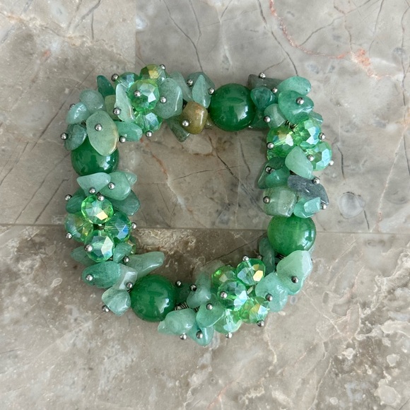 Natural Gem Stone stretch Crystal Bracelet Boho Bangles Bracelet Women’s Jewelry - Picture 2 of 3